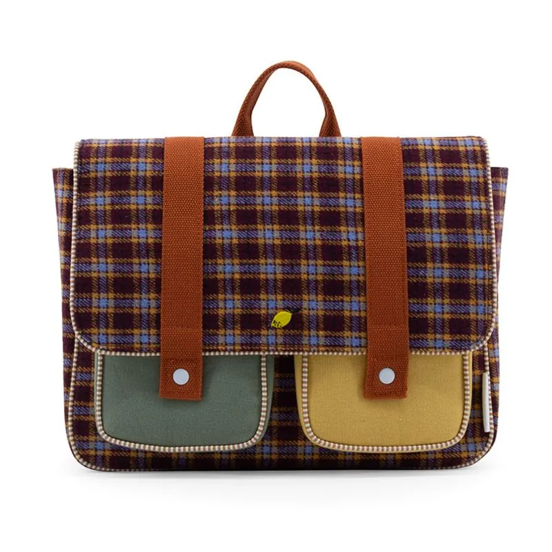 Sticky Lemon Backpack | Meadows Tartan Stormy Purple