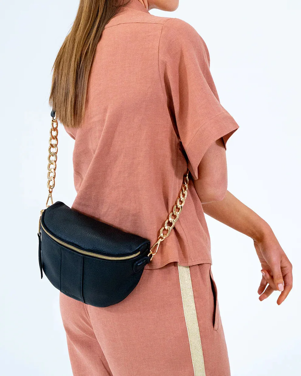 Zara Sling Bag Black Pebble